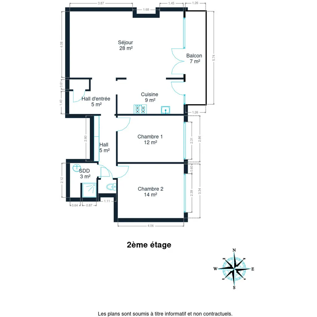 Plaan - Apartment with Terrace in Ganshoren
