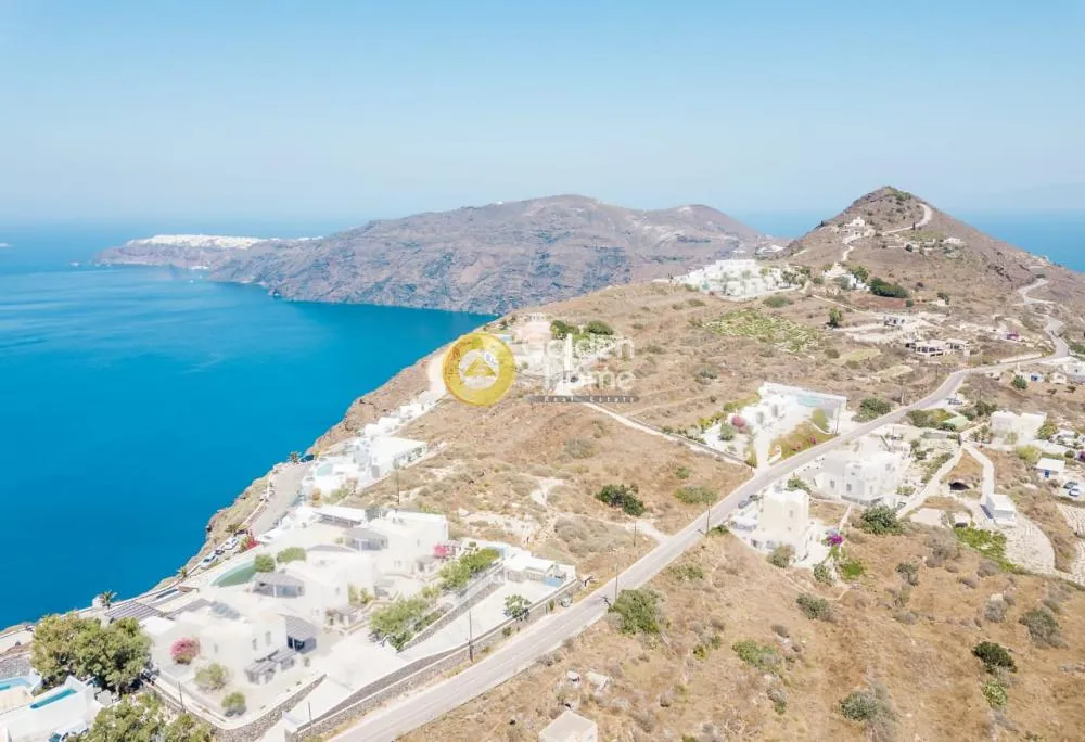 Vue aérienne - Underground Apartment with Large Garden in Santorini
