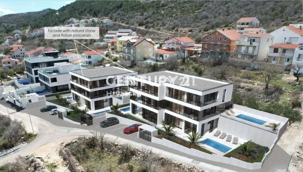 Õhuvaade - Luxury Apartment with Pool near Zadar