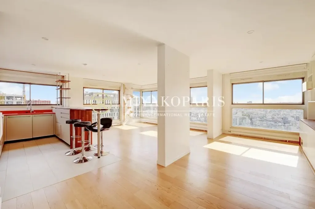 Cuisine - Duplex avec Vue Panoramique sur Paris, 15ème Arrondissement