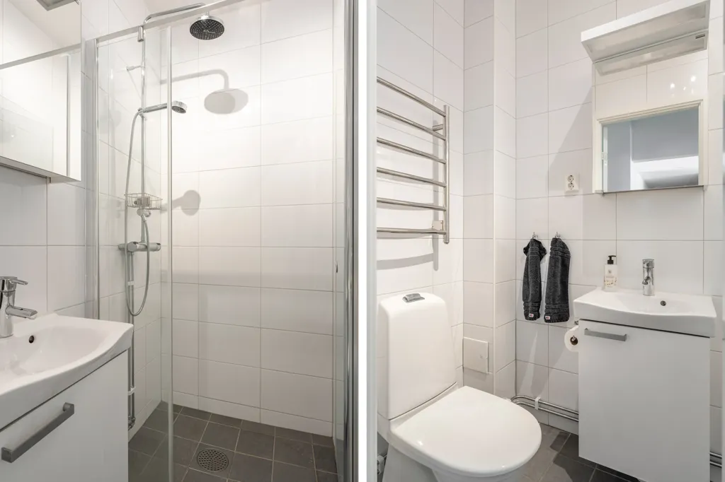 Salles de bain - Modern Flat with Two Balconies near Täby Centre