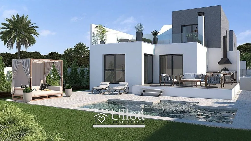 Bassein - New Chalet with Pool near La Font Beach