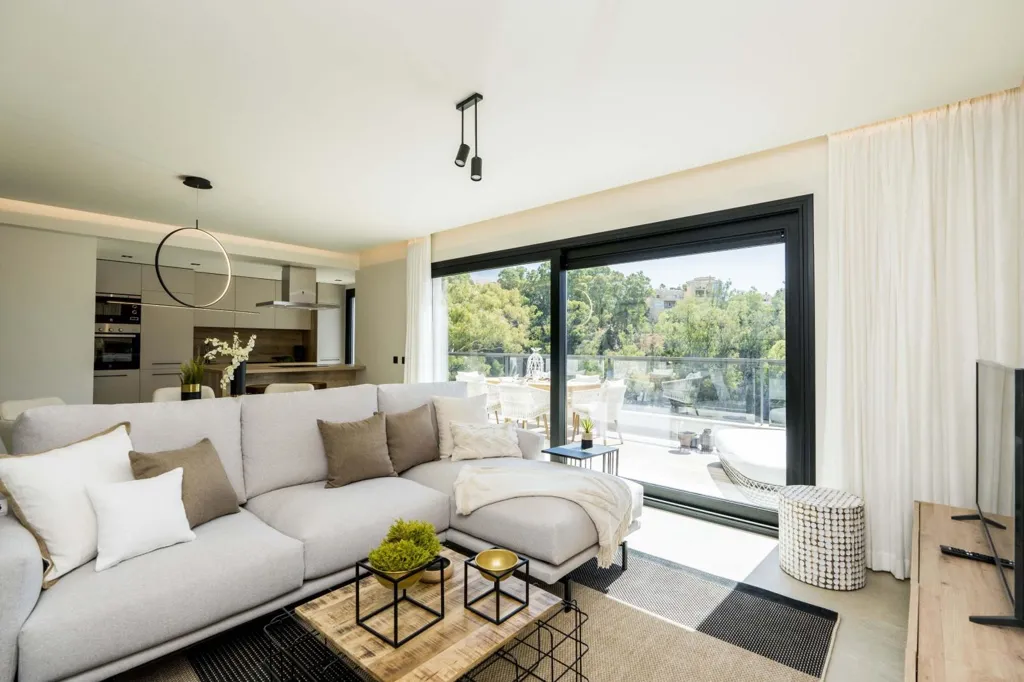 Séjour - 3-Bedroom Flat with Pool in Marbella