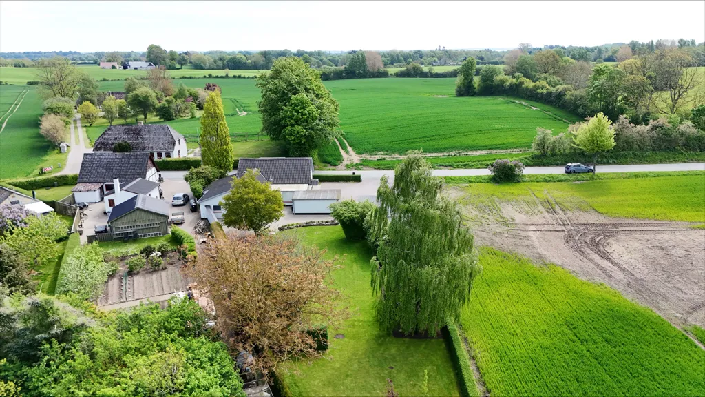 Vue aérienne - Villa with Workshop near Gudme