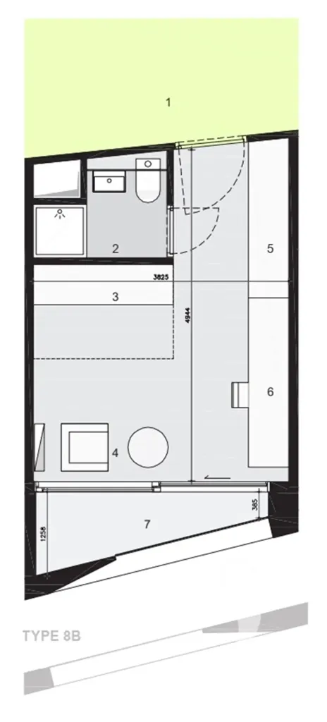 Plaan - Modern Student Room with Terrace in Leuven