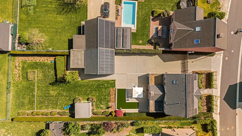 Aerial - Stately Villa with Garden in Romershoven