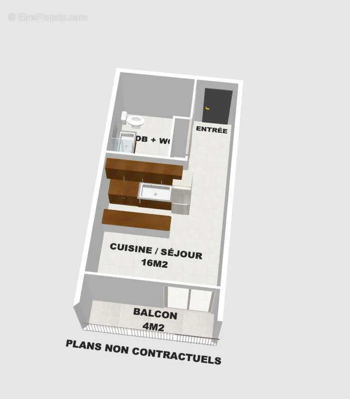 Plaan - Studio with Balcony in Avignon Agroparc