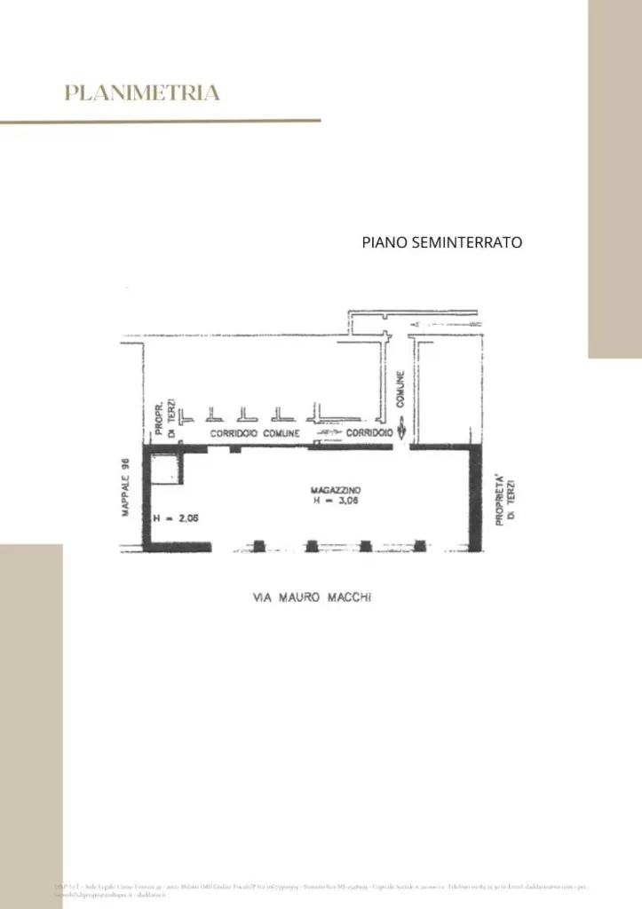 Plan - Two-Level Office in Central Milan