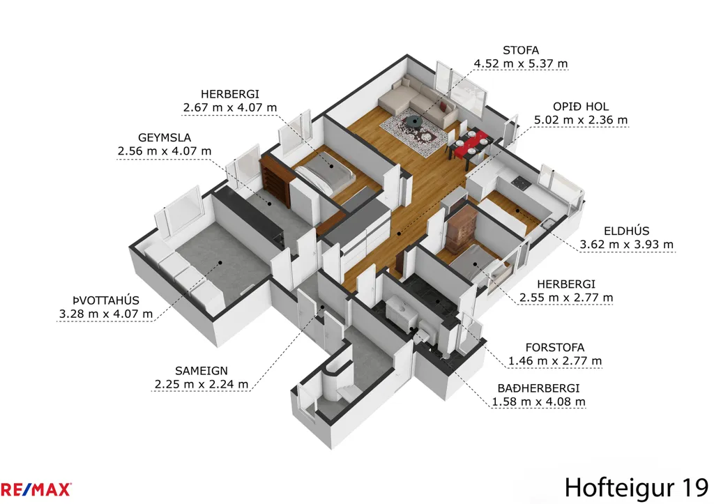 Plan - Appartement 3 pièces à Reykjavík