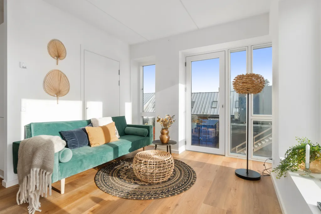 Séjour - Modern Apartment in Arresøhave, Risskov