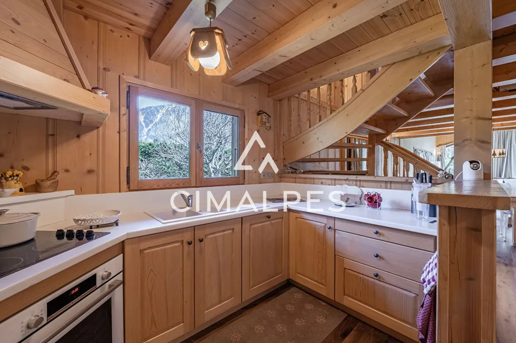Köök - Chalet with Mountain View in Les Praz