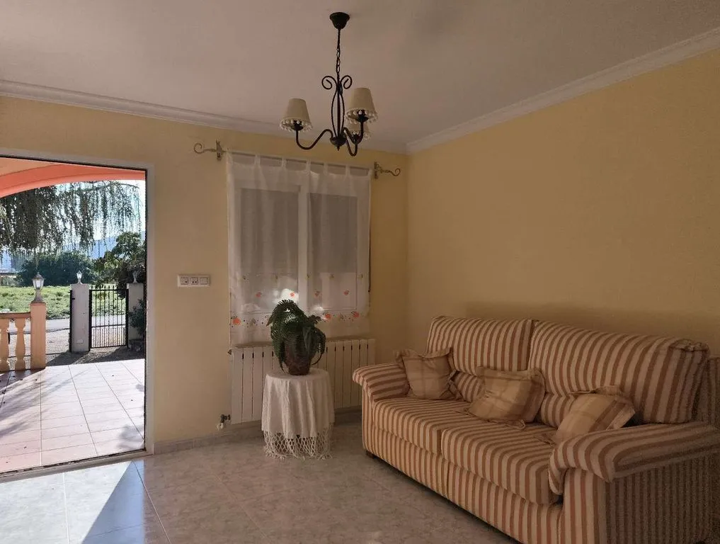 Living Room - Single-Story Villa with Pool in Jalón, Valencia