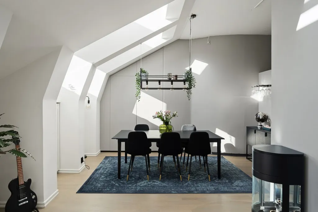 Söögituba - Penthouse with Impressive Ceiling Height in Fridhemsplan