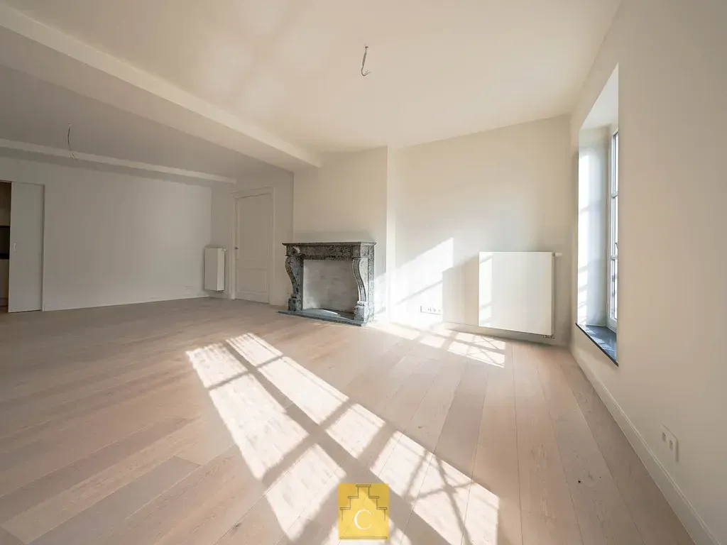 Living Room - Restored Apartment with Canal View in Bruges