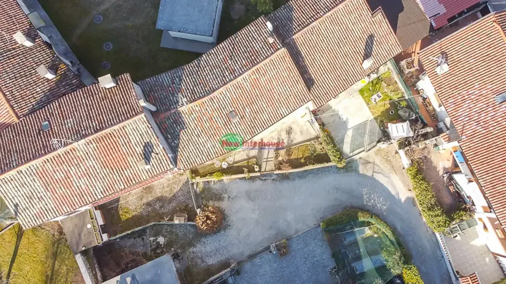 Vue aérienne - Two-Storey Terraced Houses with Courtyard in Maniago