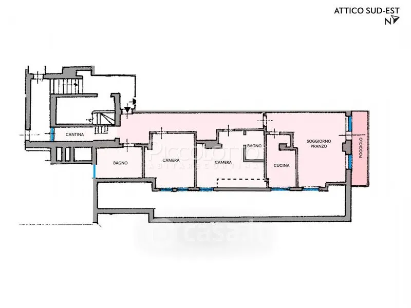 Plan - Penthouse with Panoramic Terrace in Cortina d'Ampezzo