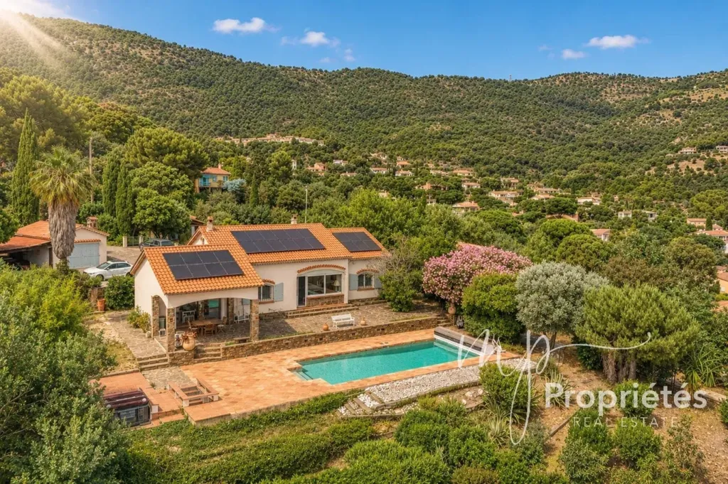 Vue aérienne - Villa Vue Mer Panoramique à Rayol-Canadel