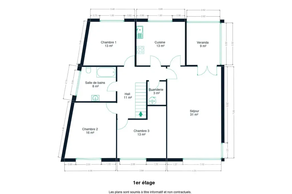 Plan - Ensemble Immobilier Rénové avec Habitation et Garages à Elsenborn