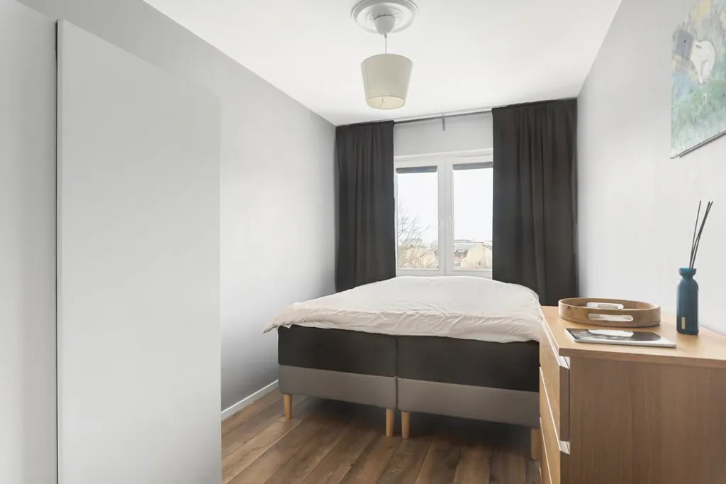Bedrooms - 2-Bedroom Flat with South-Facing Balcony in Sölvesborg