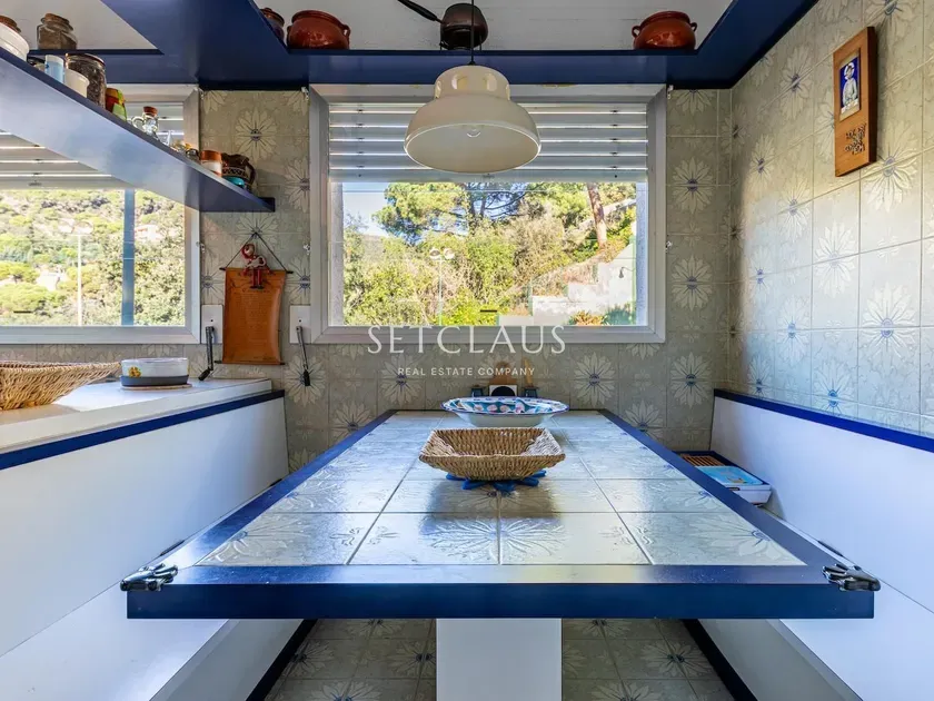 Salle à manger - Chalet with Private Pool in Cala Canyelles, Lloret de Mar