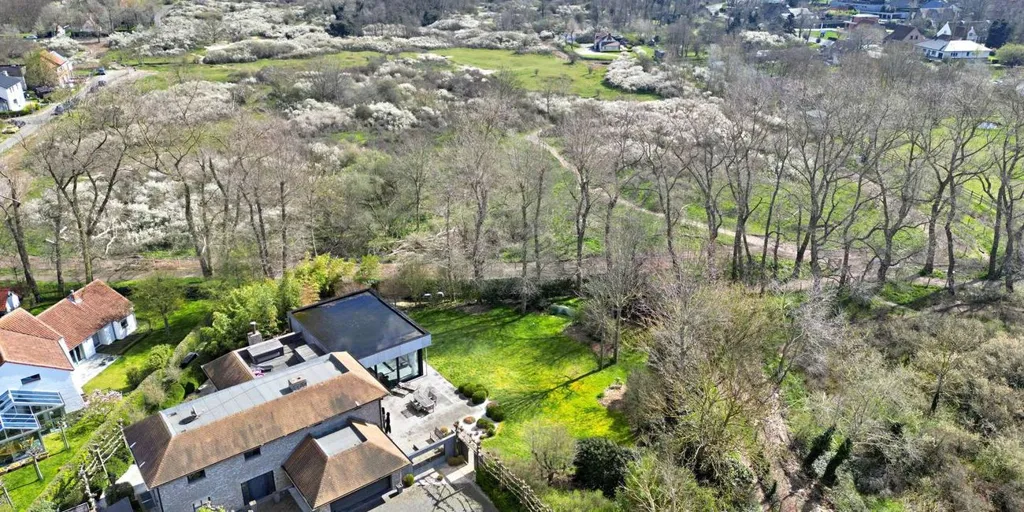 Vue aérienne - Villa luxueuse à Sint-Idesbald près de la réserve naturelle