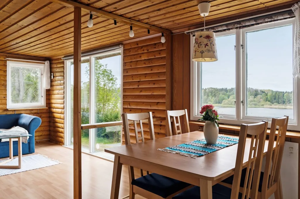 Salle à manger - Renovated Cottage with Lake View in Nyköping