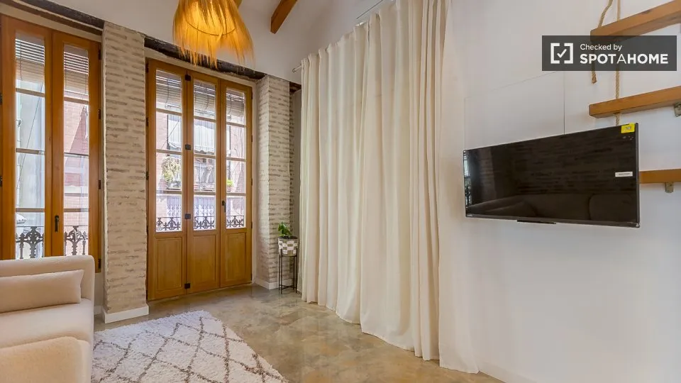 Séjour - Furnished Flat with Terrace in Cabanyal-Canyamelar