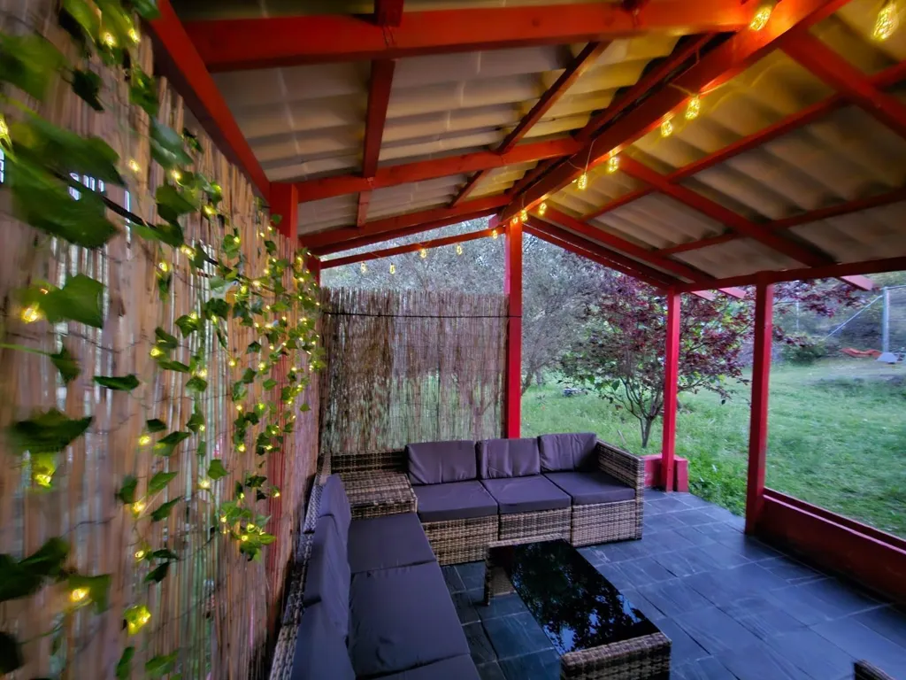 Terrace - Chalet with Pool in Sierra Norte, Madrid