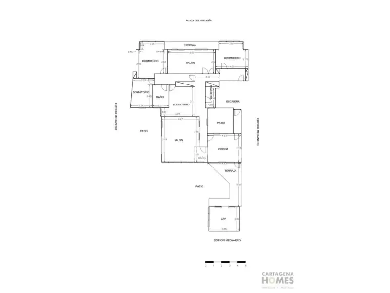 Floor Plan - Classic Flat with Balcony in Cartagena