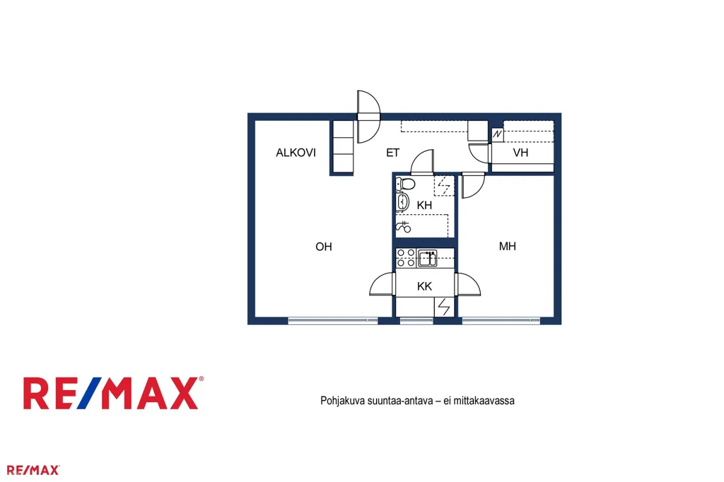 Plan - Bright Two-Bedroom Flat with Garden View in Kirkkonummi