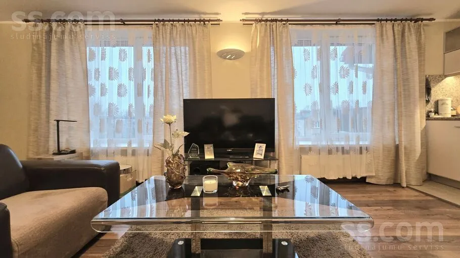 Séjour - Light Penthouse with Home Cinema in Riga Centre