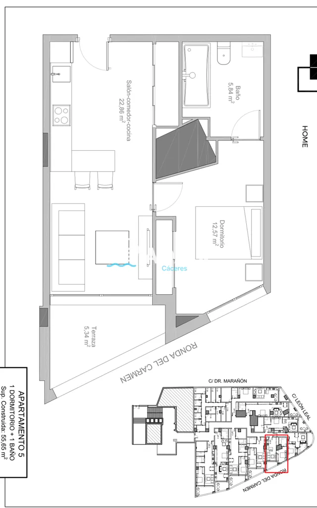 Planimetria - New Apartments with Central Location in Cáceres