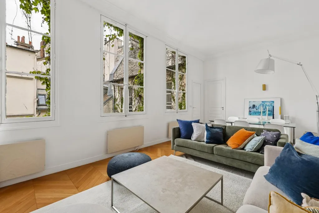Séjour - Appartement Meublé avec Vue Dégagée à Paris 6ème