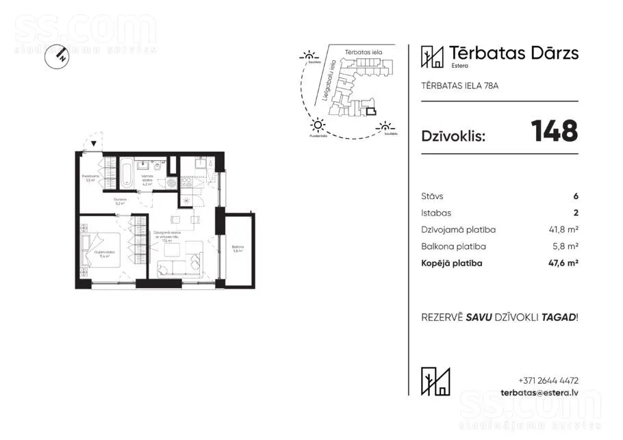 Plaan - A+ Energy Efficient Flat with Balcony in Riga Centre