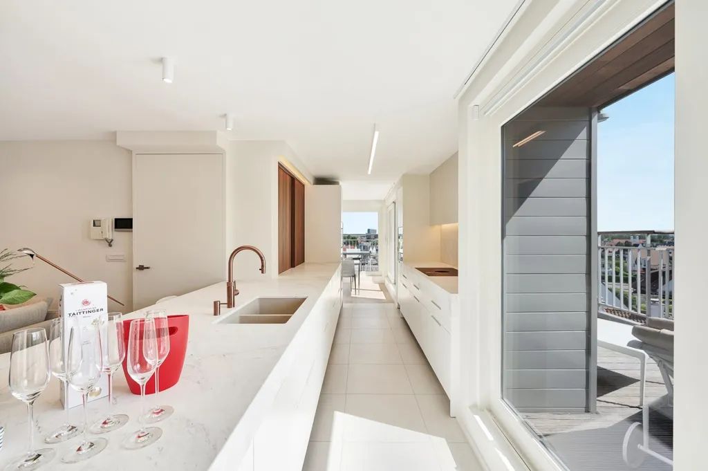Cuisine - Penthouse Ensoleillé avec Terrasses à Knokke