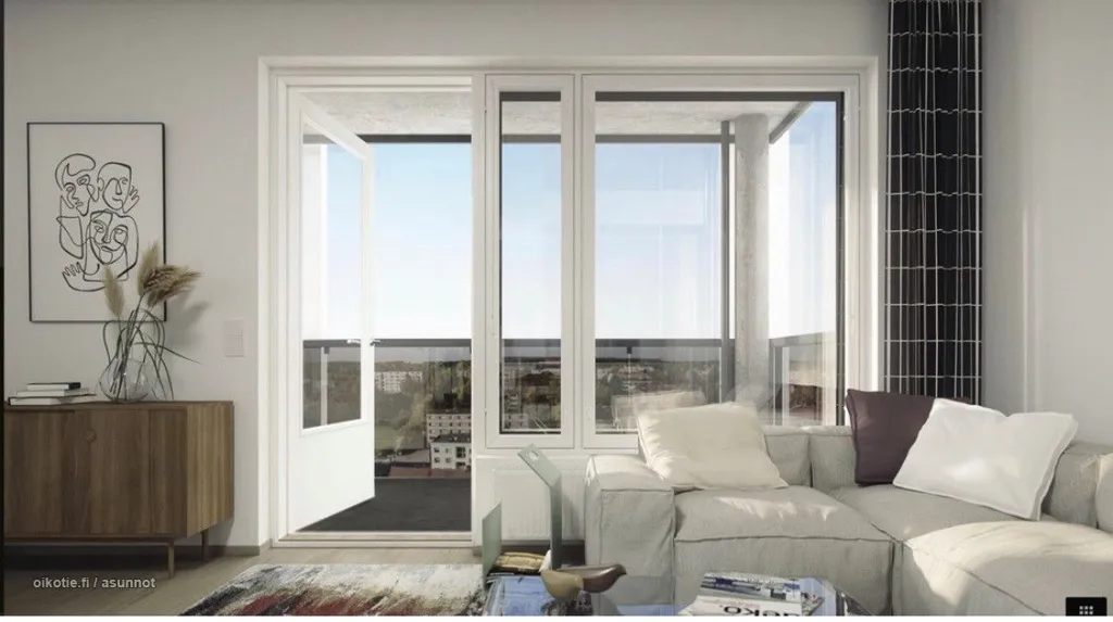 Séjour - Apartment with West View in Nokia Centre