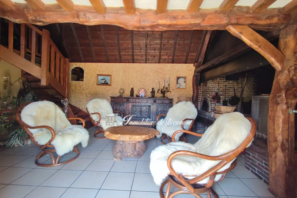 Soggiorno - Charming Cottage with Garden in Beaumont-Le-Roger