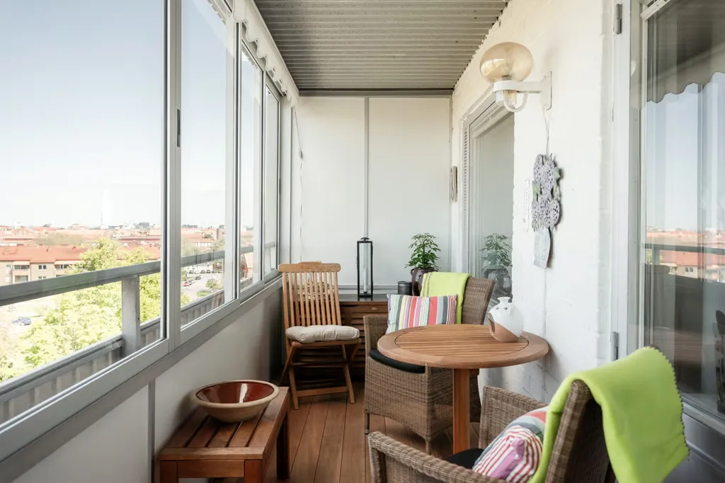 Balcone - Three-Room Apartment with Glass Balcony in Malmö