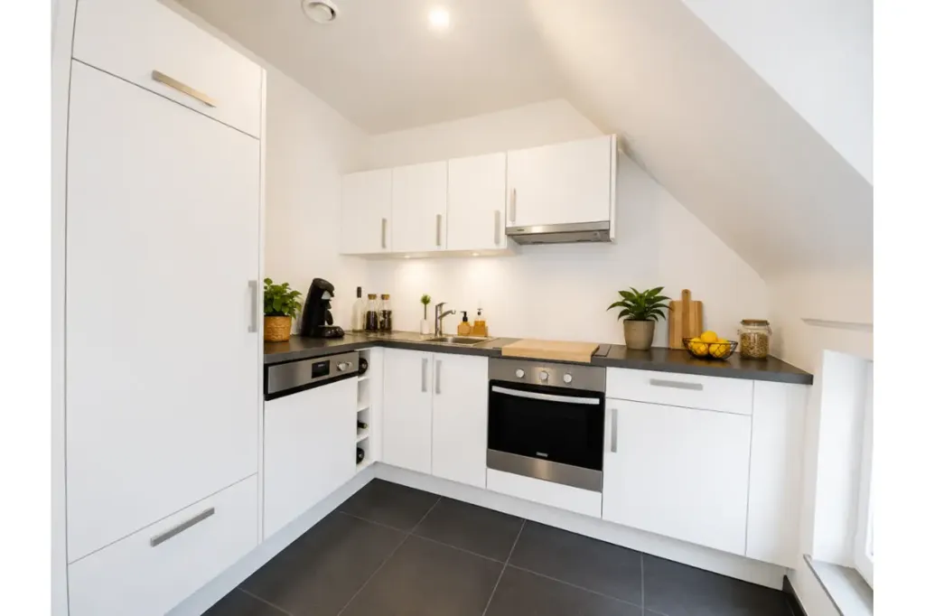 Cucina - Duplex Studio near Braine-le-Comte Station