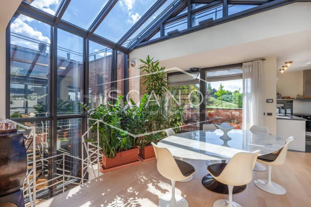 Dining Room - Architectural Villa with Panoramic View in Alba