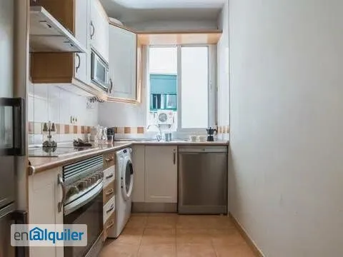 Kitchen - Bright Apartment with Balcony in Chueca, Madrid