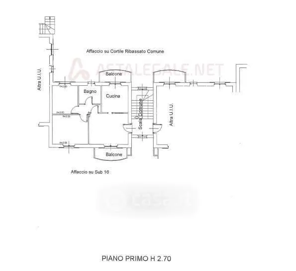 Floor Plan - Three-bedroom Apartment with Parking in Roncello