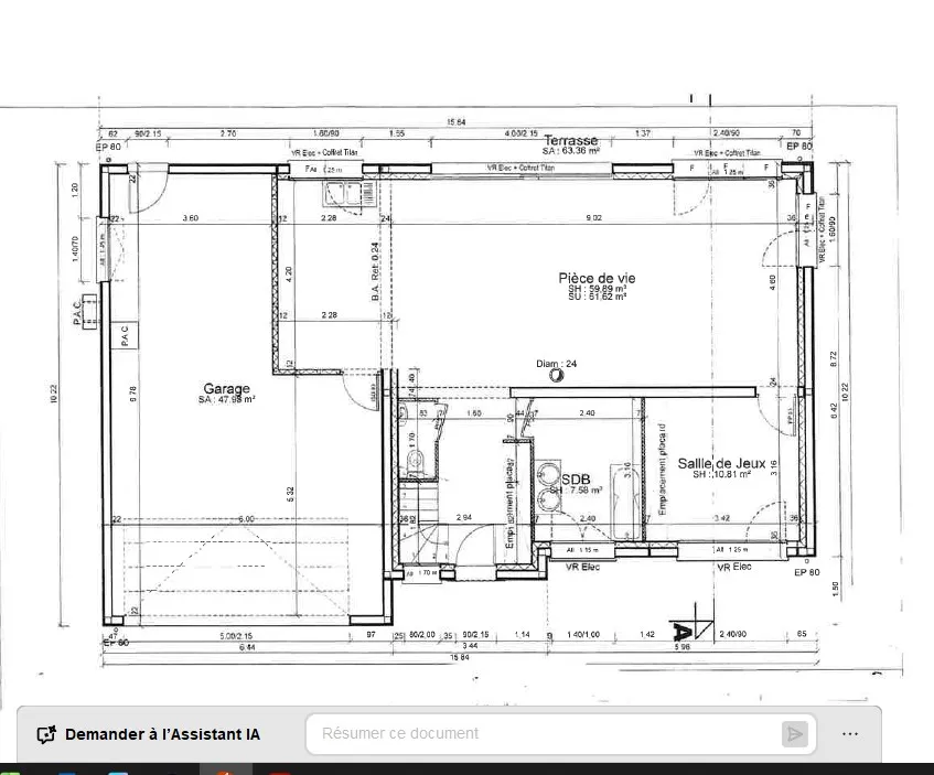 Plan - Terrain à bâtir avec contrat de construction à Hettange-Grande