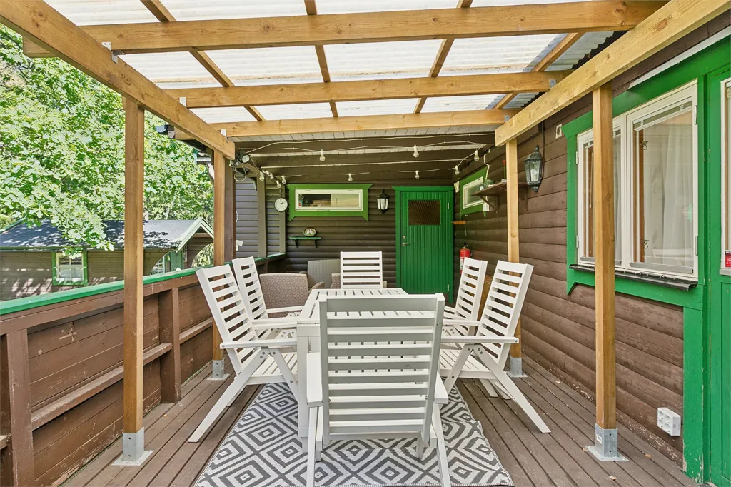 Terrasse - Cottage with Garden and Nature Plot in Torsåkers