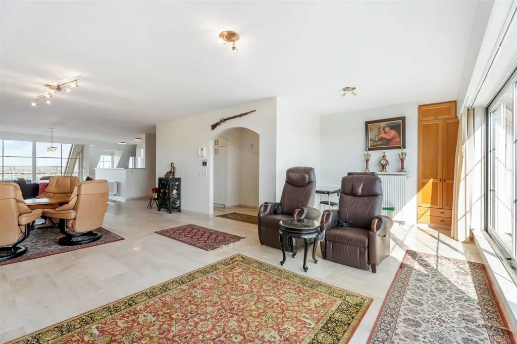 Living Room - Spacious Apartment with Polder Views in Blankenberge