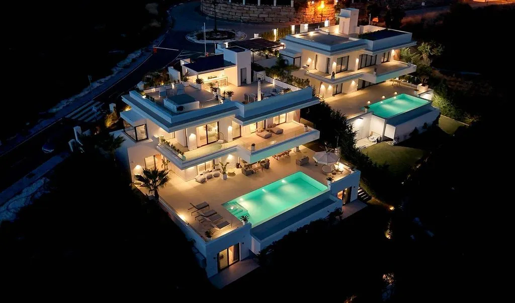 Vue aérienne - Modern Chalet with Pool in El Padrón