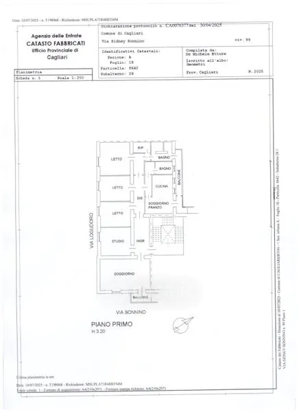 Plaan - Spacious Apartment with Balcony in Cagliari