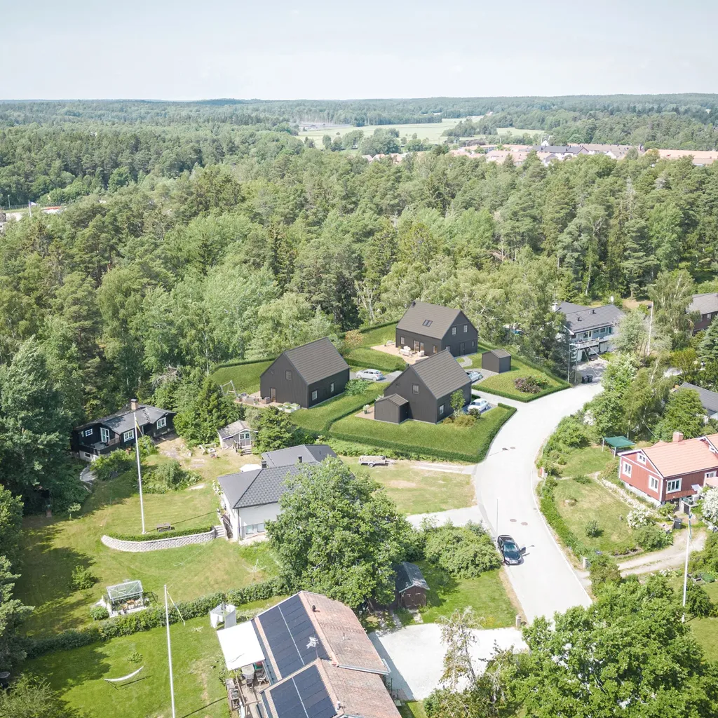 Õhuvaade - Modern Villa Plot in Rosersberg