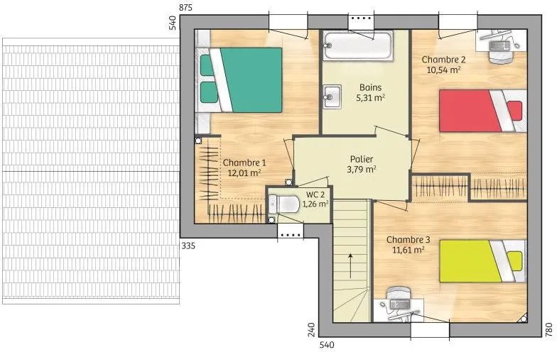 Plaan - New 5-Bedroom House with Garden in Ormesson-sur-Marne