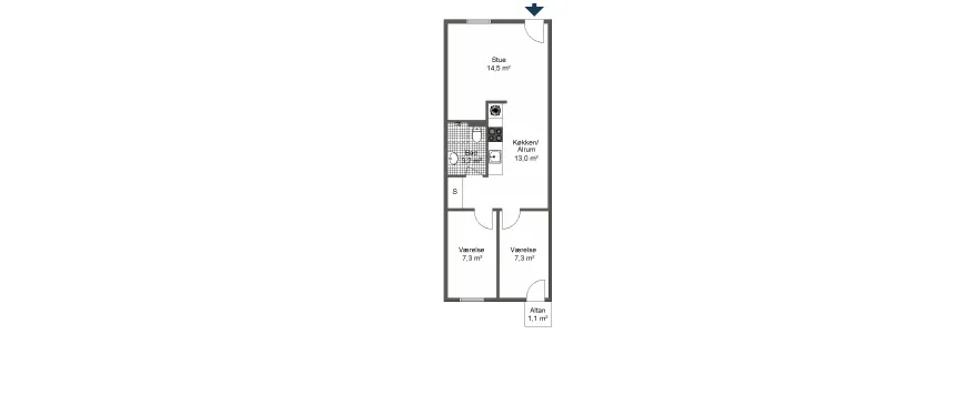 Planimetria - Modern Flat with Balcony near Odense Harbour